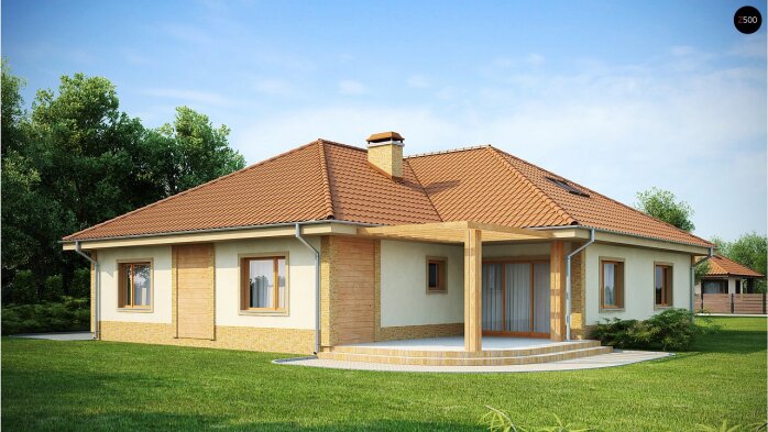 Проєкт будинку U77 - Одноповерхові дома в Україні