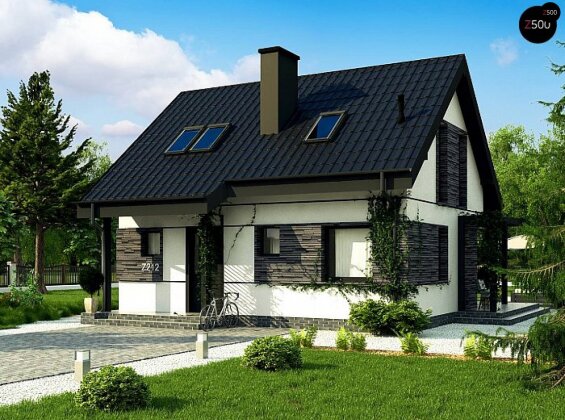 Проект будинку з мансардою Z212