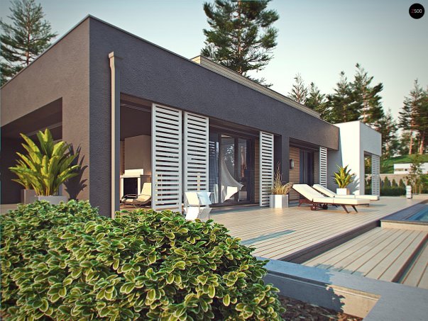 Проєкт будинку Ux65 + - Одноповерхові дома в Україні