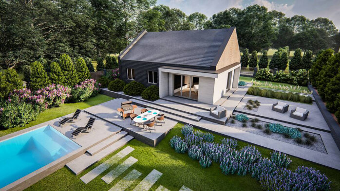 Проєкт будинку U413 - Одноповерхові дома в Україні