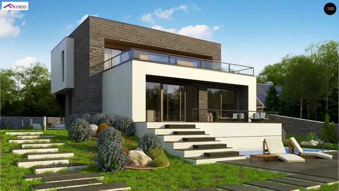 Проєкт будинку Ux155 - Двоповерхові дома в Україні