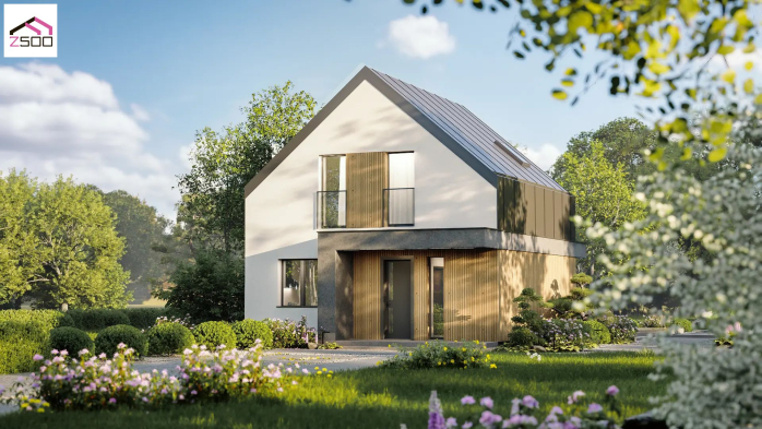 Проект дома U582 (el) - 2 С мансардным этажом дома в Украине