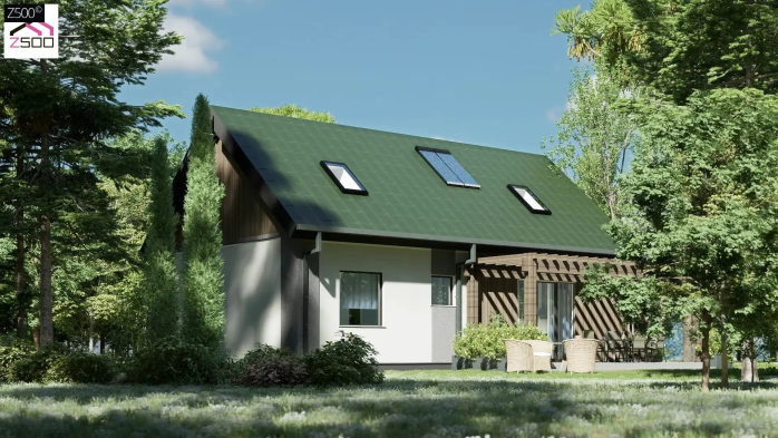 Проєкт будинку U12 D A - З мансардним поверхом дома в Україні