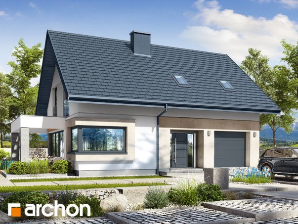 Проект дома Дом в изопируме 8 - 1 С мансардным этажом дома в Украине