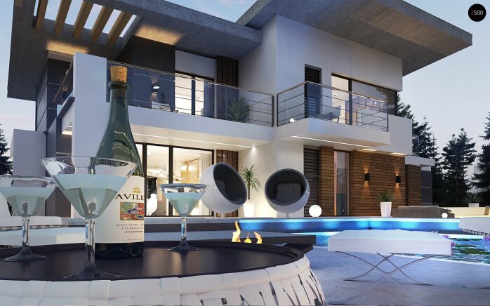 Проєкт будинку Ux22 - Двоповерхові дома в Україні