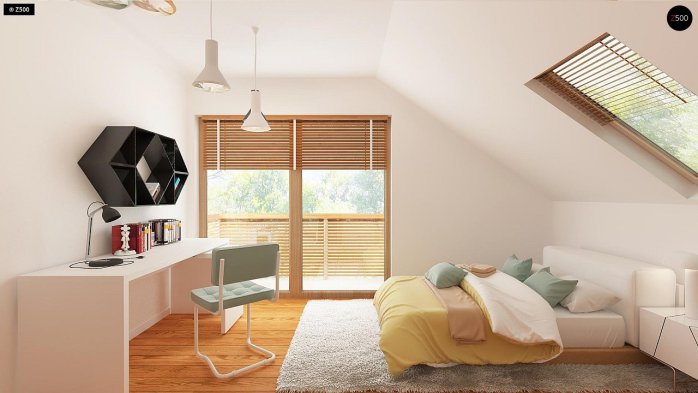 Проєкт будинку U219 - З мансардним поверхом дома в Україні