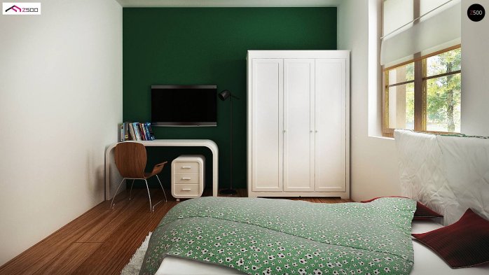 Проект дома U30 L bl - 5 С мансардным этажом дома в Украине