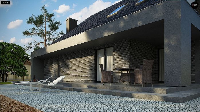 Проект дома U347 - 4 С мансардным этажом дома в Украине