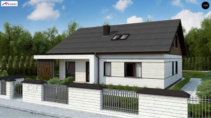 Проект дома U462 - 4 С мансардным этажом дома в Украине