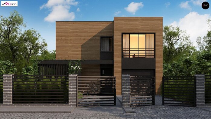 Проєкт будинку Ux93 - Двоповерхові дома в Україні