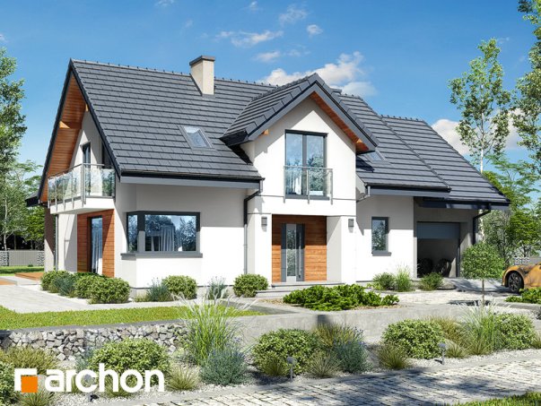 Проєкт будинку Будинок в ветіверії - З мансардним поверхом дома в Україні