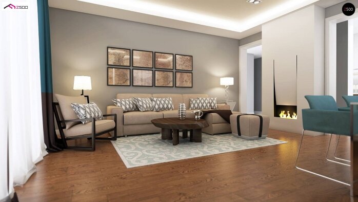 Проєкт будинку U128 - З мансардним поверхом дома в Україні