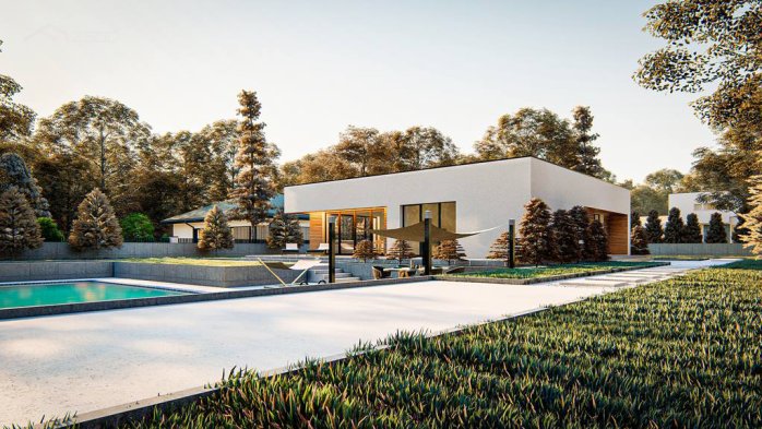 Проєкт будинку Ux176 - Одноповерхові дома в Україні