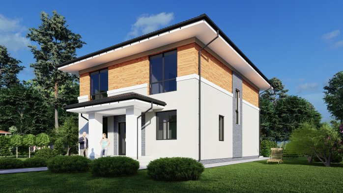 Проєкт будинку DBT 525 - Двоповерхові дома в Україні