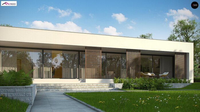 Проєкт будинку Ux72 - Одноповерхові дома в Україні