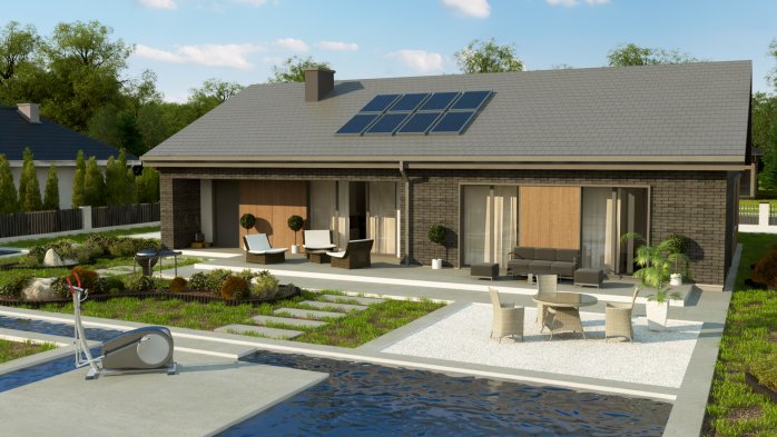 Проєкт будинку U387 v1 - Одноповерхові дома в Україні