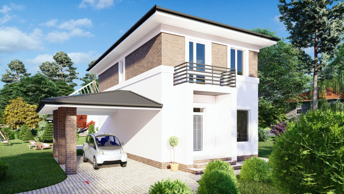 Проєкт будинку DBT 412 - Двоповерхові дома в Україні