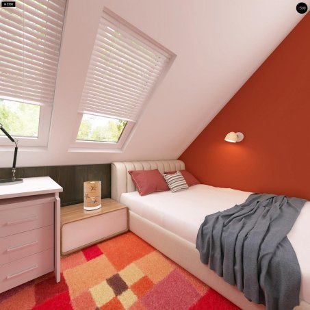 Проєкт будинку U66 - З мансардним поверхом дома в Україні