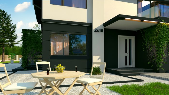 Проєкт будинку Ux10 v1 PK - Двоповерхові дома в Україні