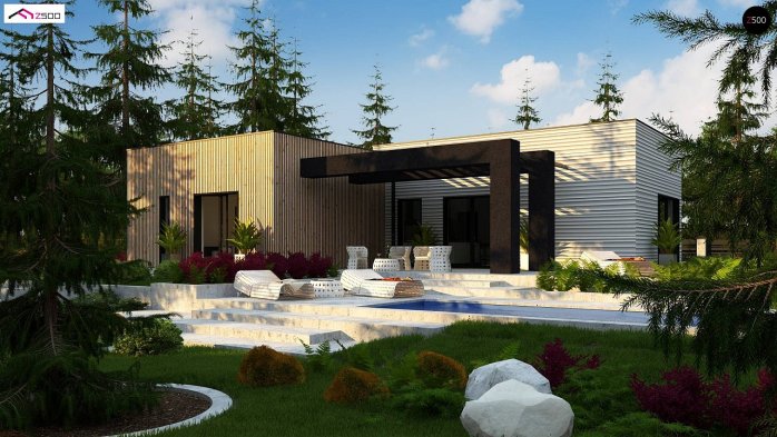 Проєкт будинку Ux161 - Одноповерхові дома в Україні