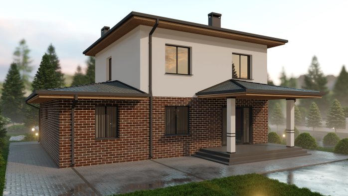 Проект дома DB 41 - 1 Двухэтажные дома в Украине