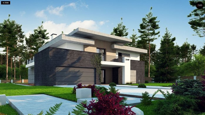 Проєкт будинку Ux107 - Двоповерхові дома в Україні