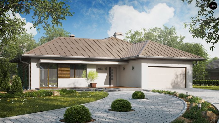 Проєкт будинку U285 - Одноповерхові дома в Україні