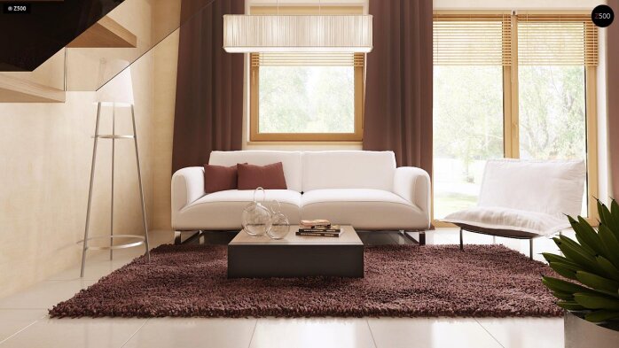 Проєкт будинку u1 k - З мансардним поверхом дома в Україні