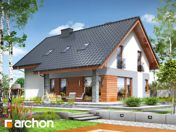 Проект дома Дом в журавках 7 - 2 С мансардным этажом дома в Украине