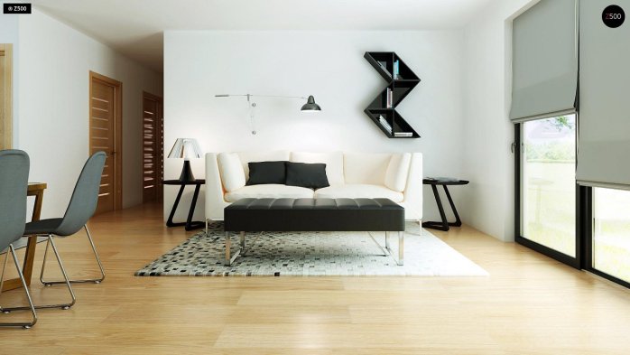 Проект дома Ux53 - 4 Одноэтажные дома в Украине