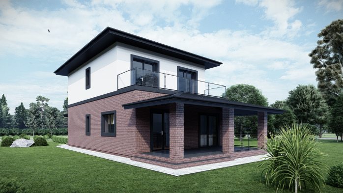 Проект дома DBT 589 - 3 Двухэтажные дома в Украине