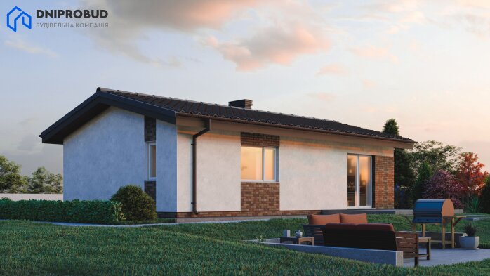 Проект дома DBE 1 - 2 Одноэтажные дома в Украине