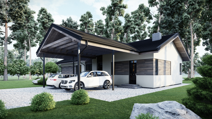 Проєкт будинку DBT 554 - Одноповерхові дома в Україні