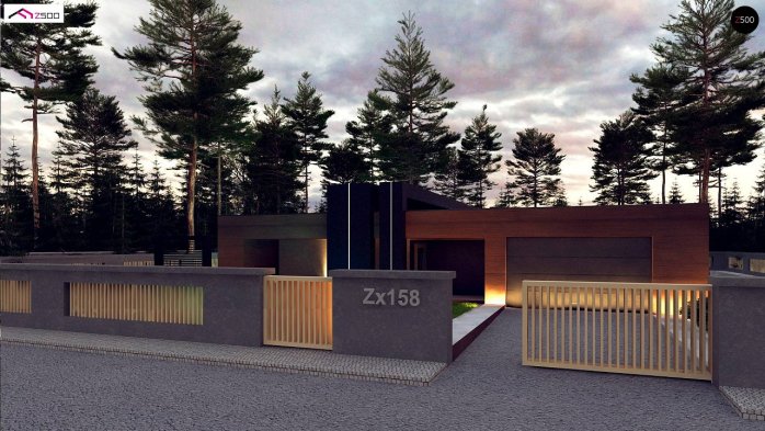 Проєкт будинку Ux158 - Одноповерхові дома в Україні