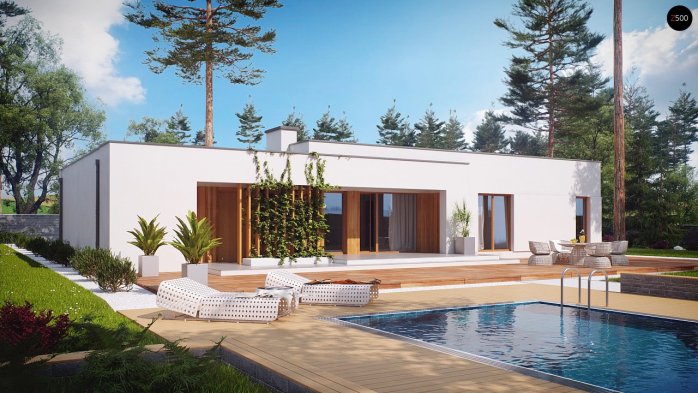 Проект дома Ux102 - 2 Одноэтажные дома в Украине