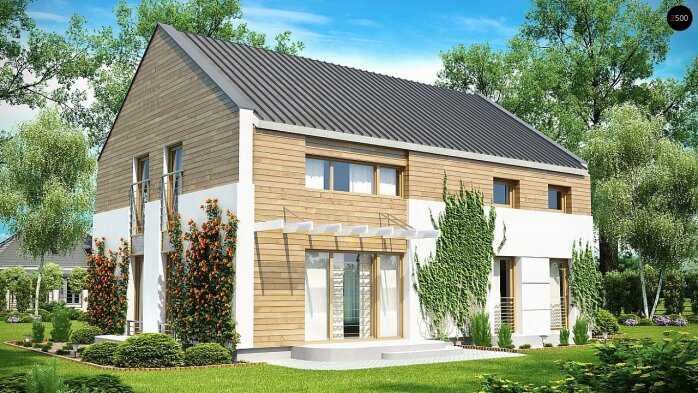 Проект дома Ux11 v3 - 2 Двухэтажные дома в Украине