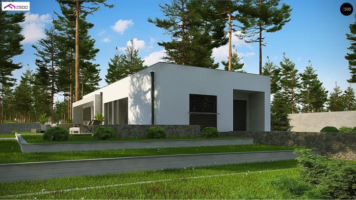 Проект дома Ux68 A minus - 2 Одноэтажные дома в Украине