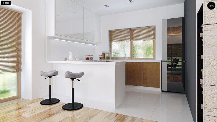 Проект дома Ux105 - 7 Одноэтажные дома в Украине