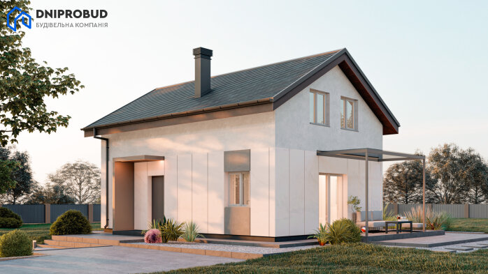 Проєкт будинку DBE 3 - З мансардним поверхом дома в Україні