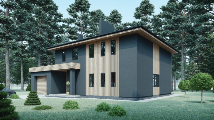 Проект будинку DBT 265 - Двоповерхові дома в Україні