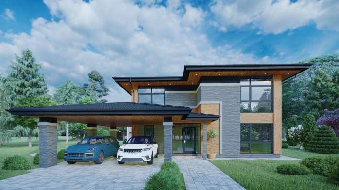 Проєкт будинку DBT 204 - Двоповерхові дома в Україні