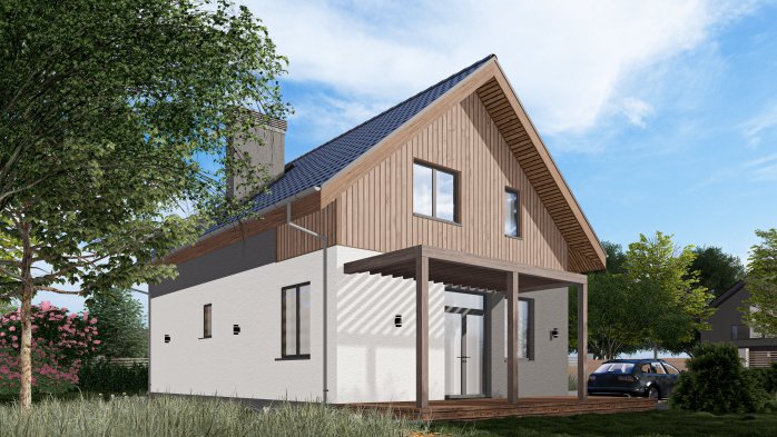 Проект дома Db 16 - 3 С мансардным этажом дома в Украине