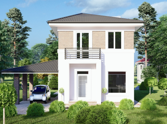 Проект дома без гаража DBT 412