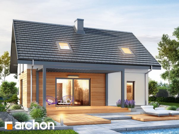 Проєкт будинку Будинок в брусниці (ГН) - З мансардним поверхом дома в Україні