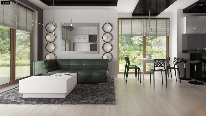 Проект дома U245 - 5 С мансардным этажом дома в Украине