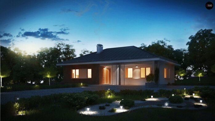 Проект дома U176 - 3 Одноэтажные дома в Украине