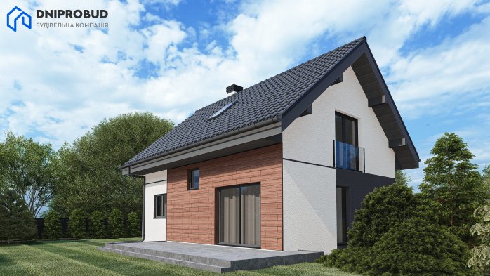 Проект дома Db 26 - 2 С мансардным этажом дома в Украине