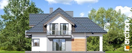 Проєкт будинку Будинок в тополях (Г2) - З мансардним поверхом дома в Україні