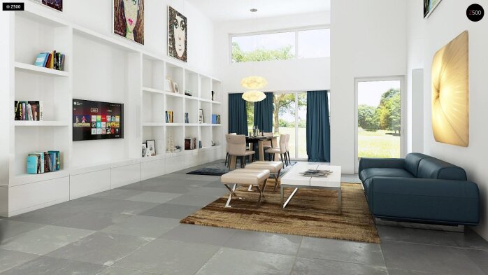 Проект дома Ux34 - 4 Одноэтажные дома в Украине