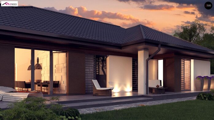 Проєкт будинку U402 - Одноповерхові дома в Україні